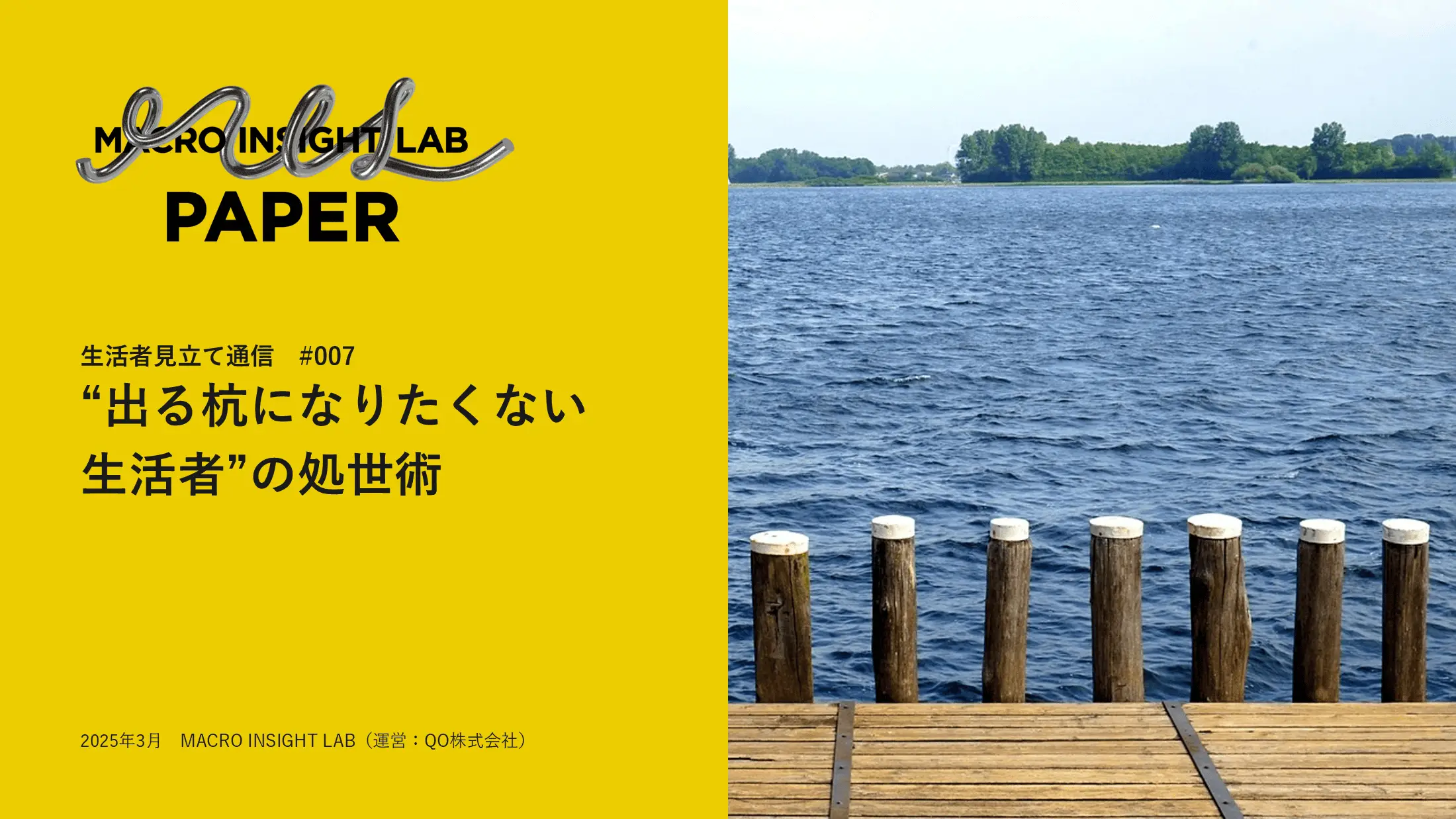 MIL PAPER（生活者見立て通信）#007「“出る杭になりたくない生活者”の処世術」